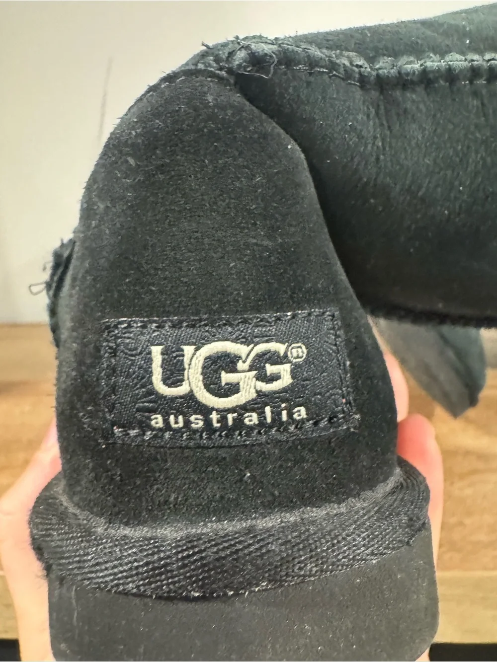 UGG Black Treaded Rubber Sole Boot